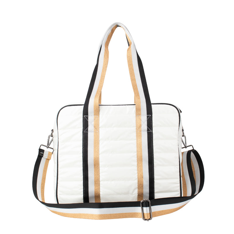 Judy Puffer Pickleball Tote Courtly White/Gold