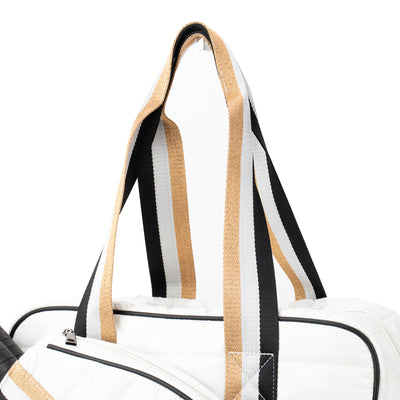 Judy Puffer Pickleball Tote Courtly White/Gold