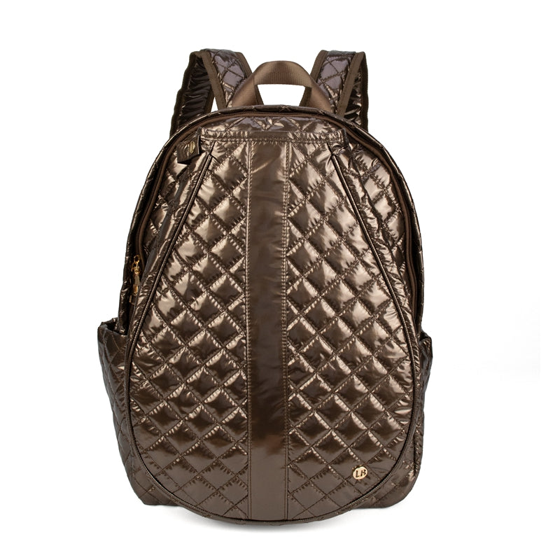 brown quilted leather backpack Jennifer Tennis Backpack – Cappuccino