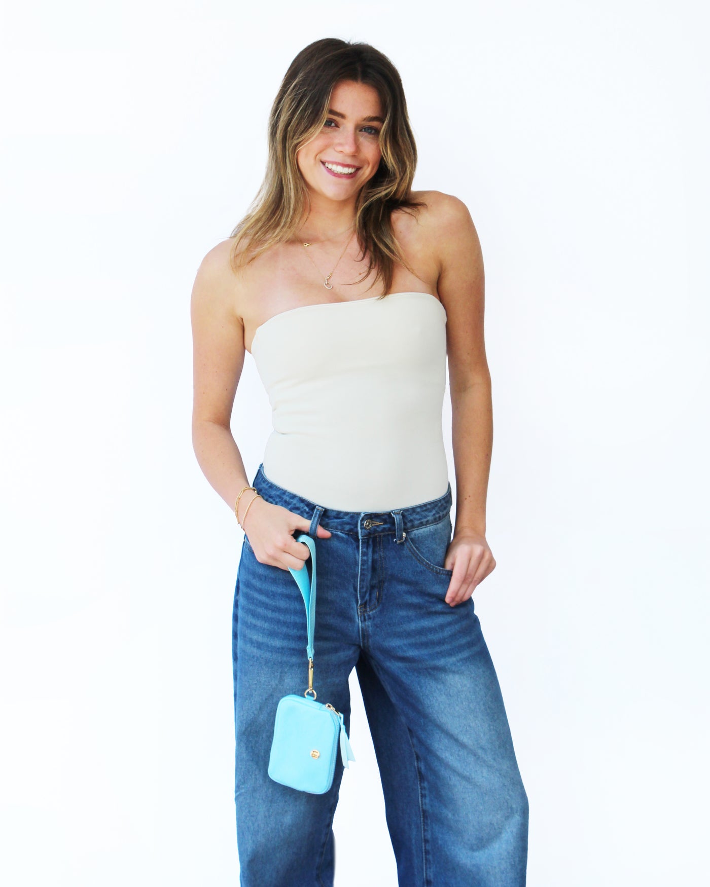 Lexi Keychain Wallet Sky Blossom