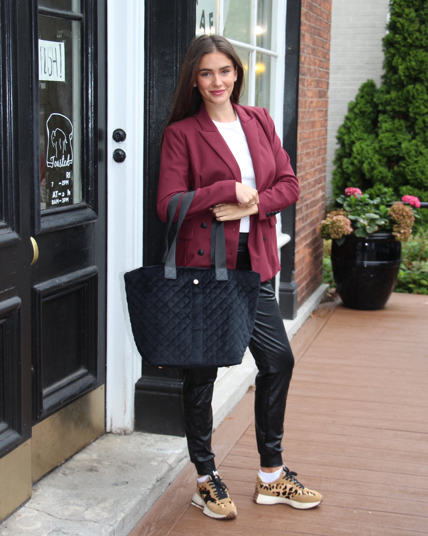 Debra Diamond Tote Black Velvet
