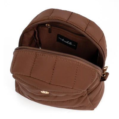 Irene Cosmetic Puffer Bag Chocolate