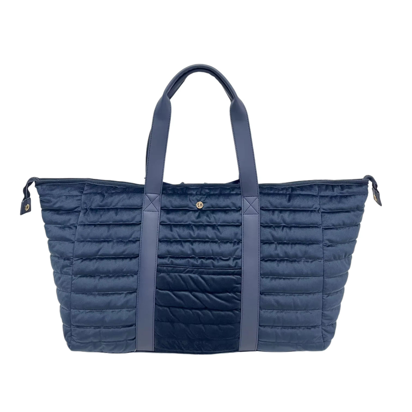 Cassie Weekender Velvet Puffer Duffle Bag Sapphire