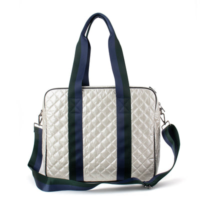 Judy Pickleball Tote Quilted Pearl