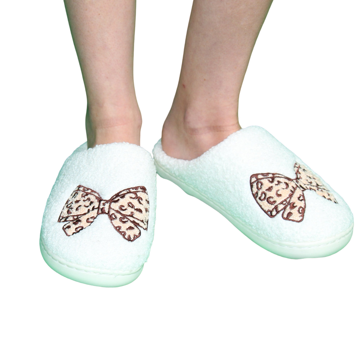 Christa Bow Slippers- Leapord