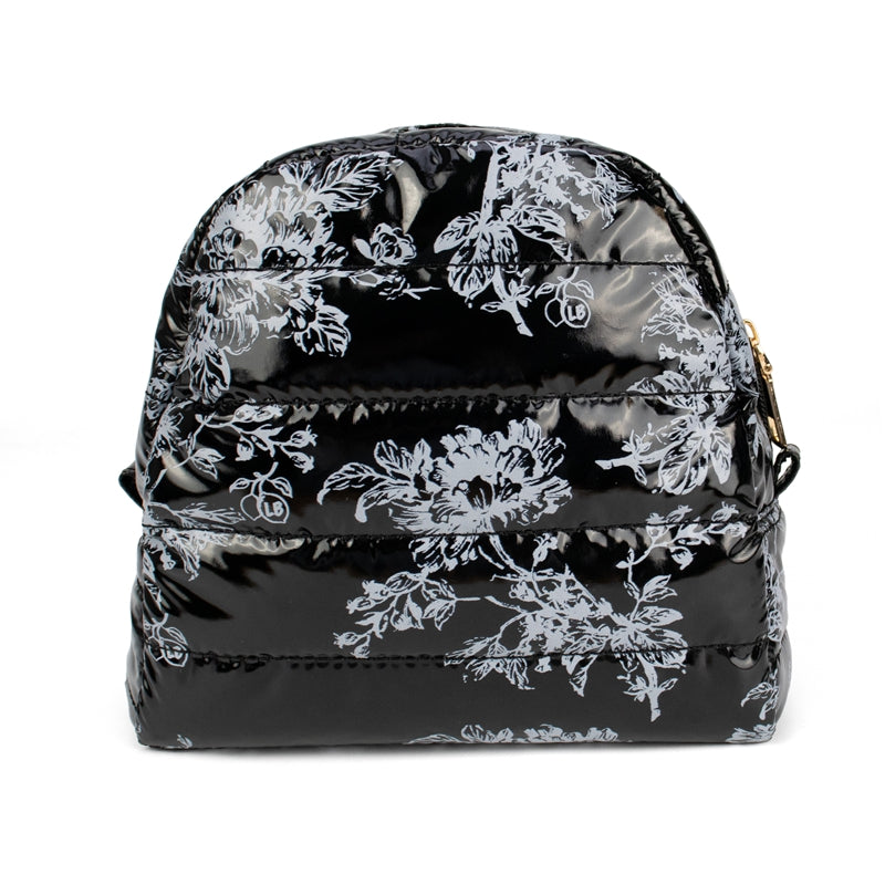 Irene Cosmetic Puffer Bag Floral Noir