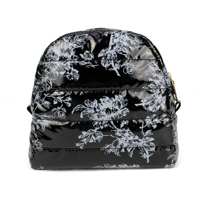 Irene Cosmetic Puffer Bag Floral Noir