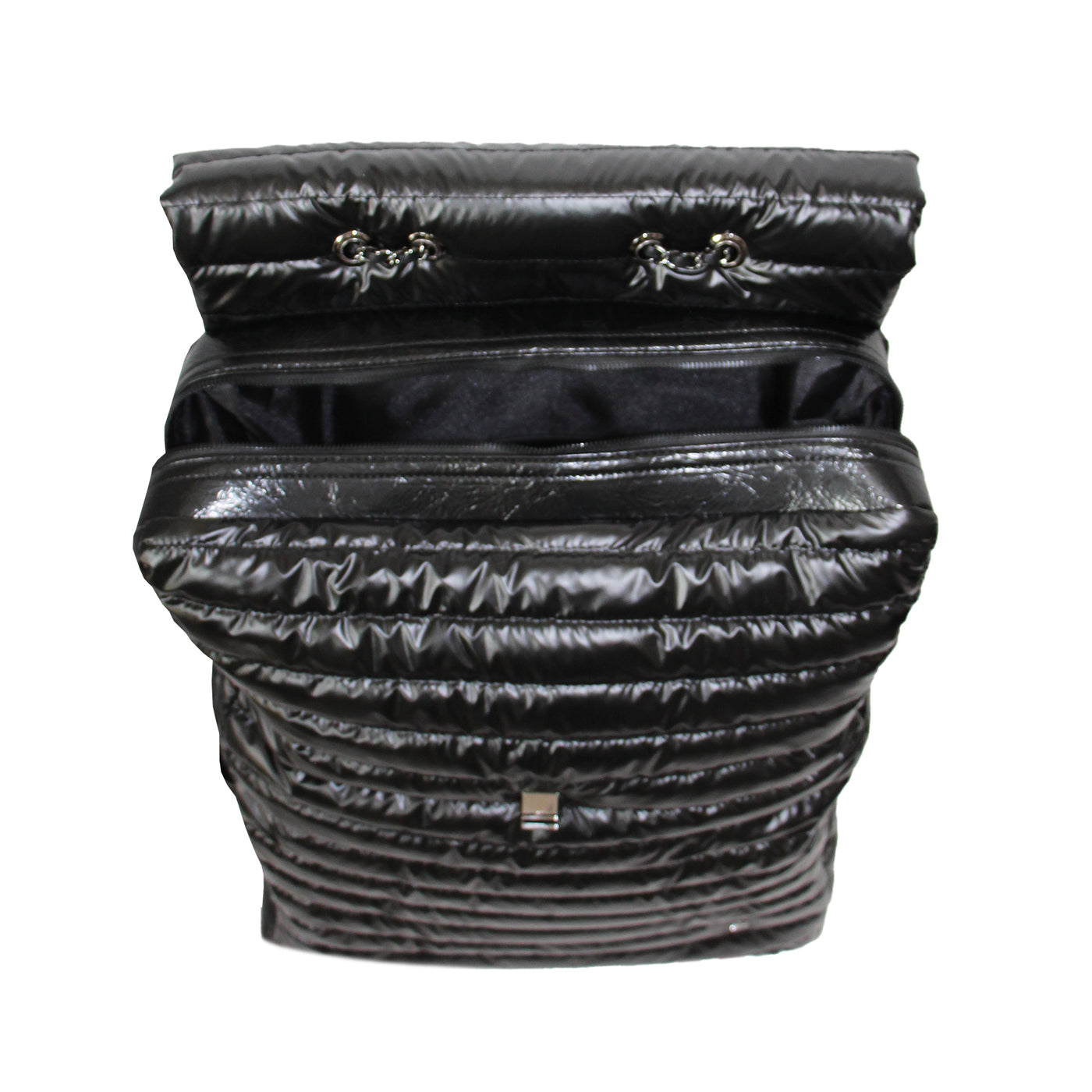 Jet Setter Roller Bag Patricia Puffer Glossy Black
