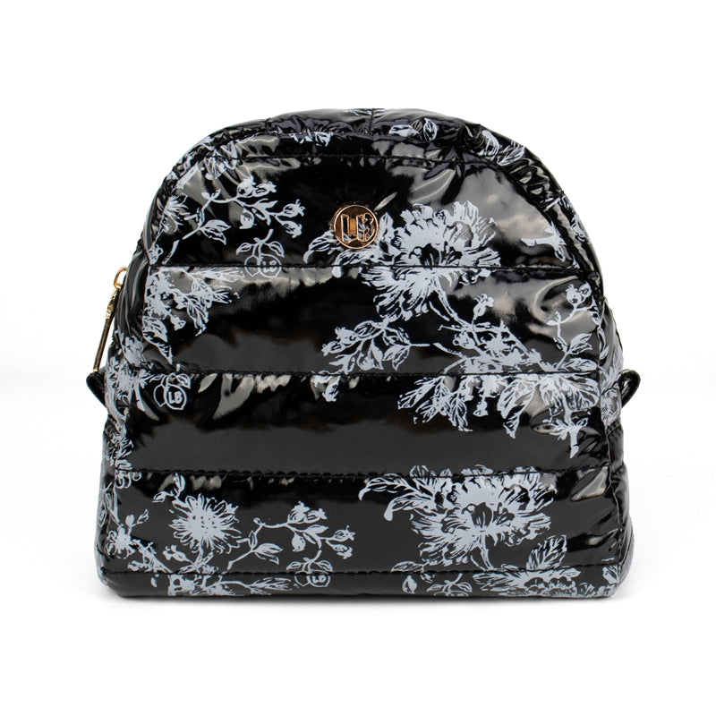 Irene Cosmetic Puffer Bag Floral Noir