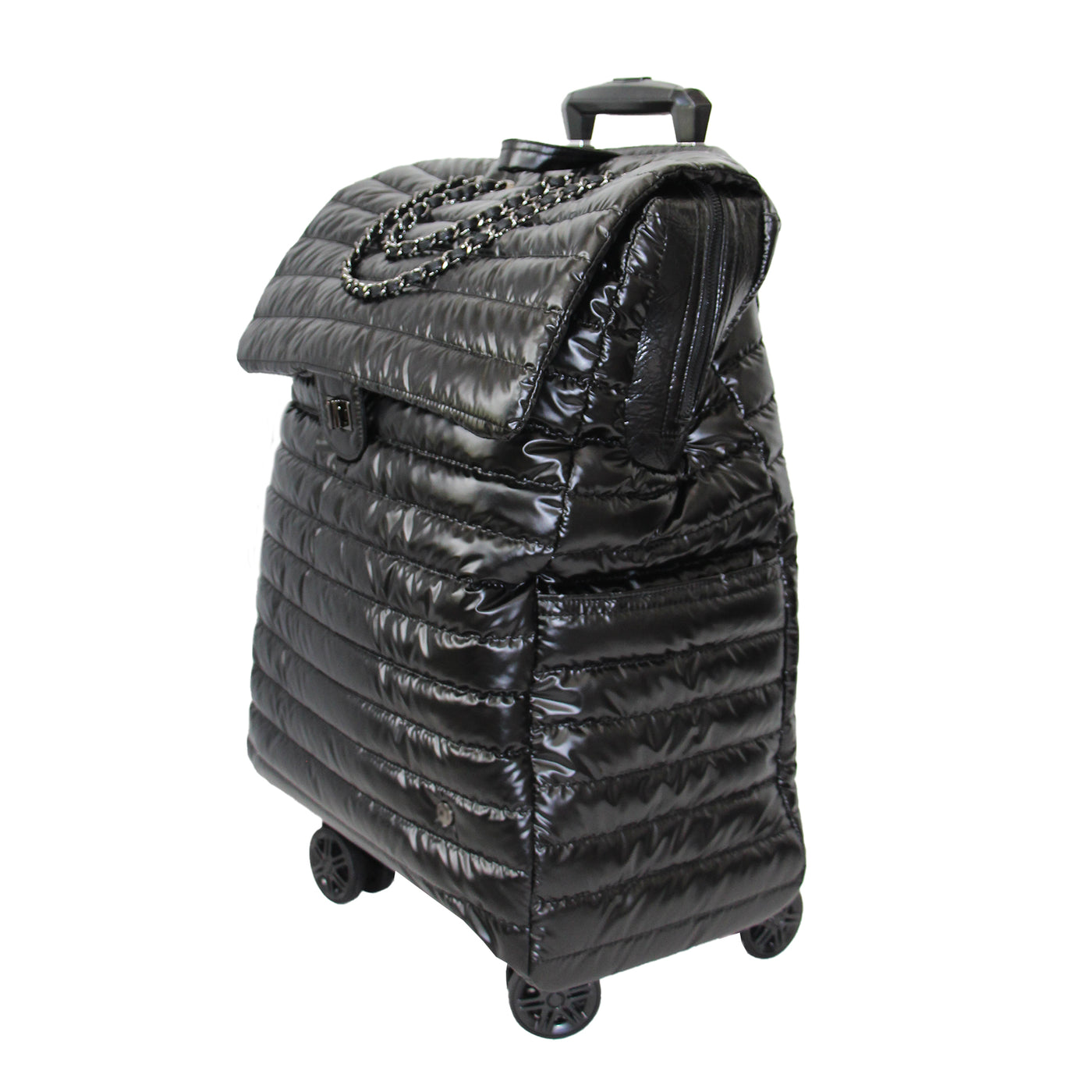 Jet Setter Roller Bag Patricia Puffer Glossy Black