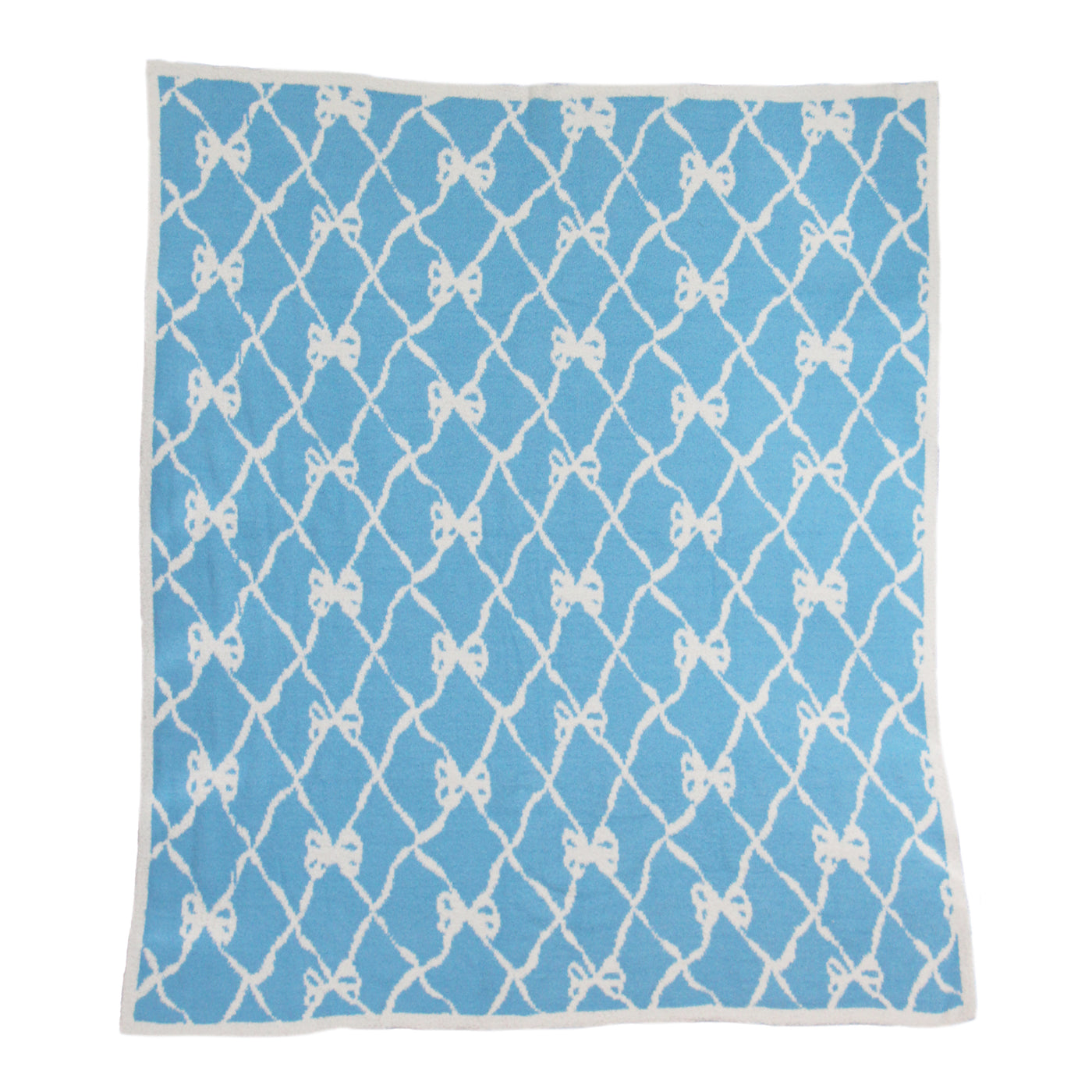 Bow-Tastic Gianna Cozy Blankets Blissful Blue Bow