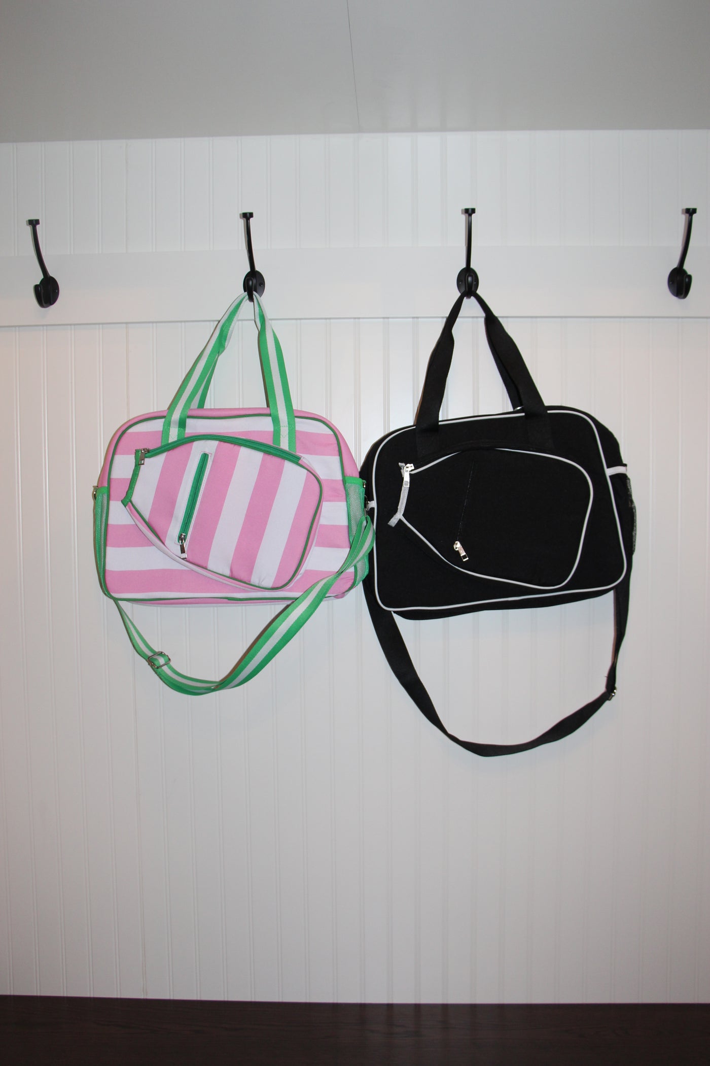 Cross Court Canvas Pickle Ball Tote Pink & White