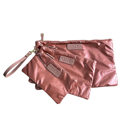The Carly Trio Wristlet Bags Rose
