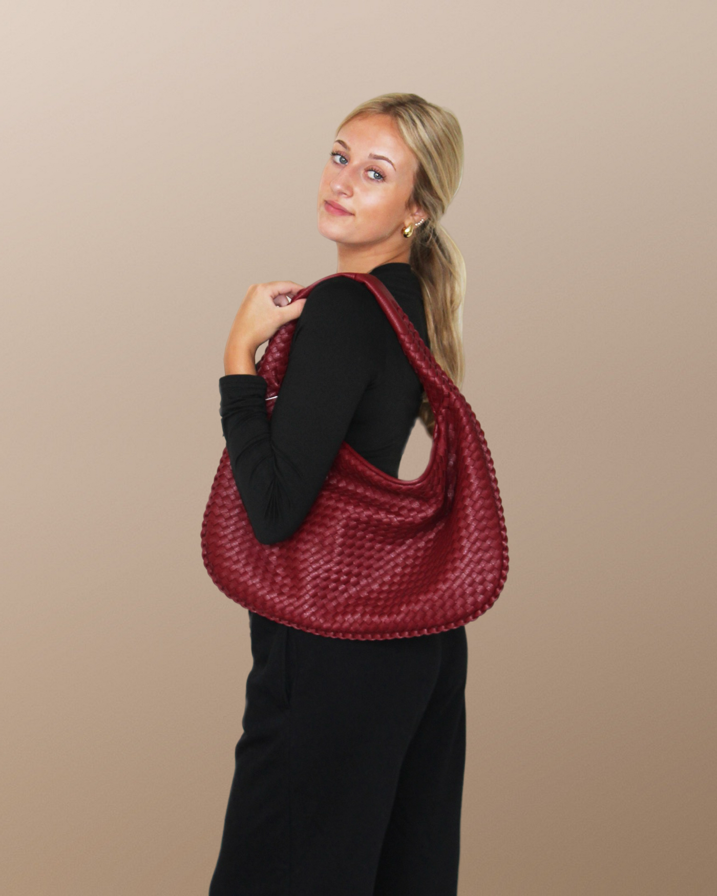 Donna Woven Burgundy