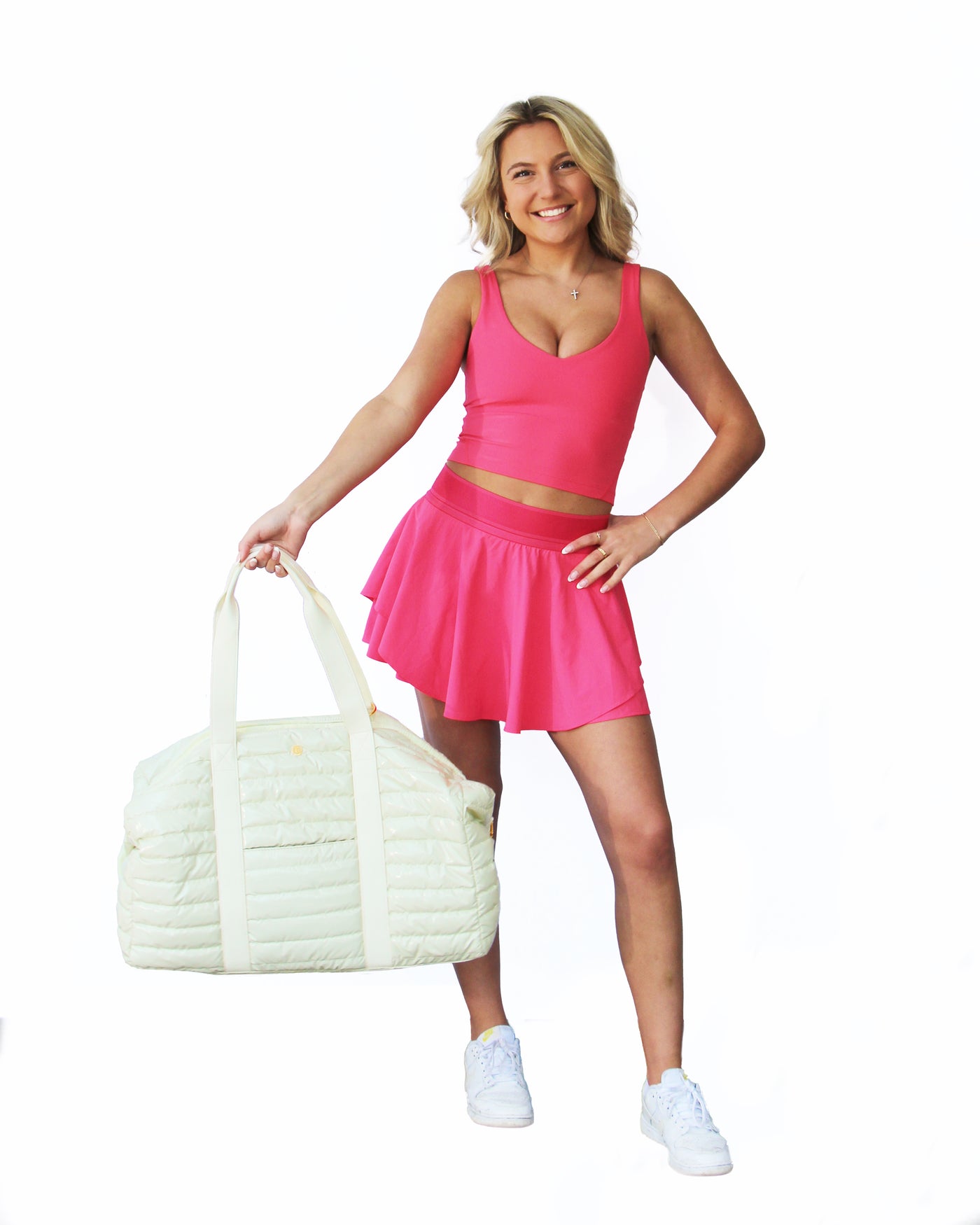 Cassie Weekender Duffel Bag (Eggshell)