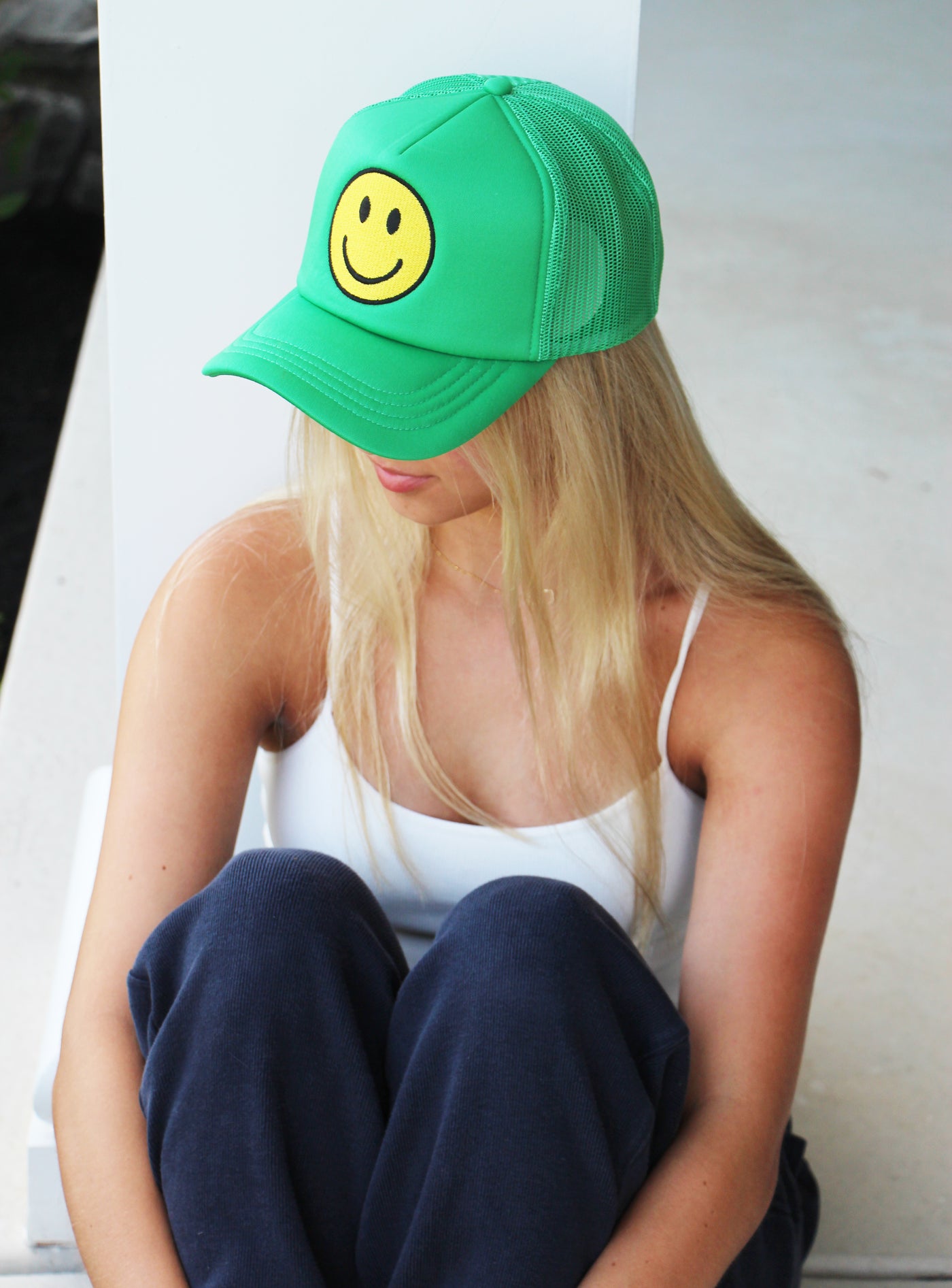 Eisley Smile Trucker Hat Green