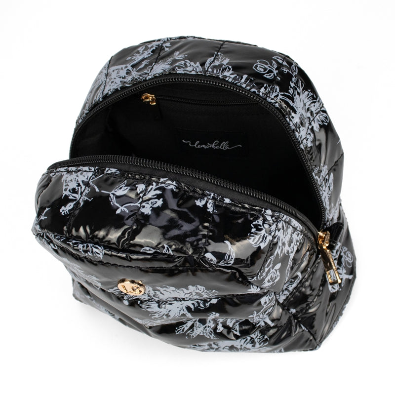 Irene Cosmetic Puffer Bag Floral Noir