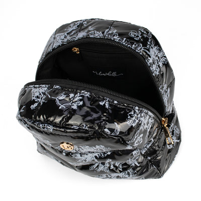 Irene Cosmetic Puffer Bag Floral Noir