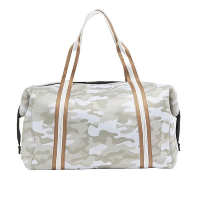 The Cassie Weekender Champagne Camo w/Gold Straps