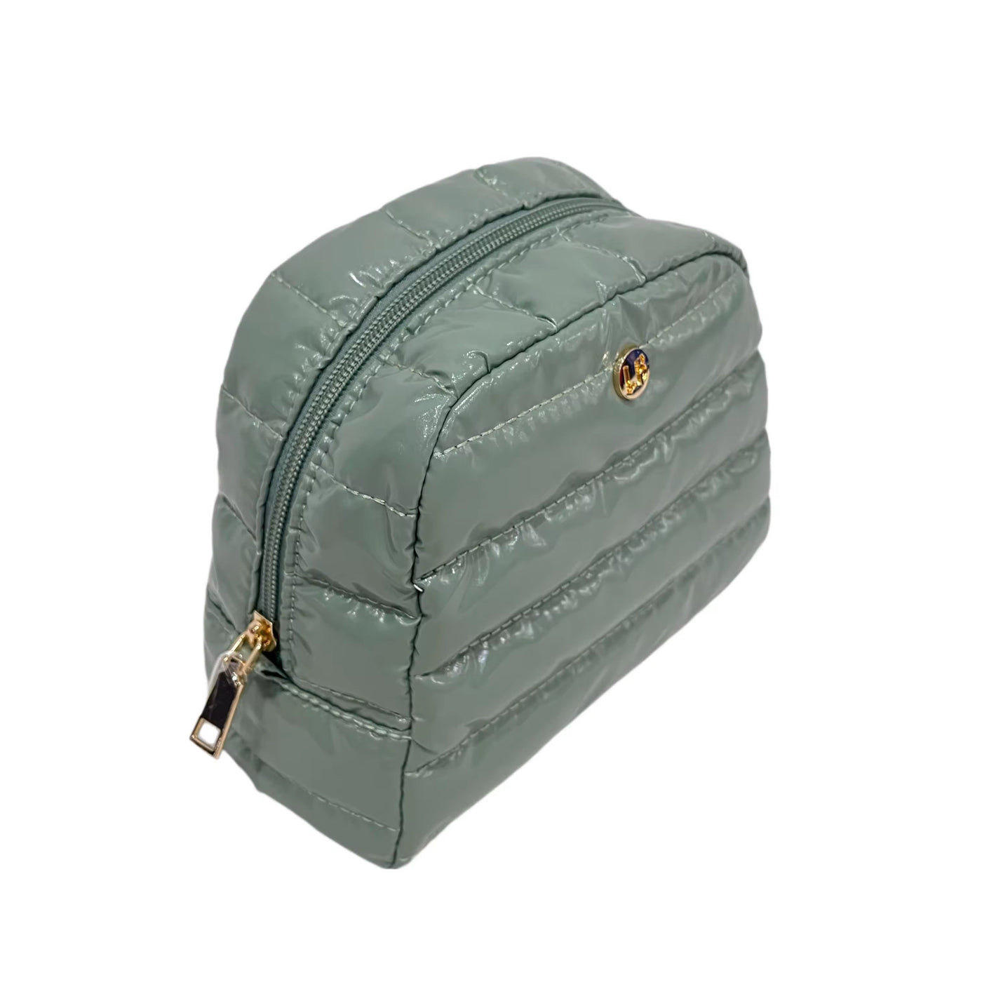 Irene Cosmetic Puffer Bag Sage Green