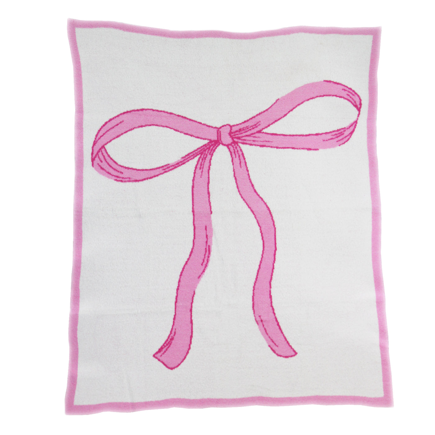 Bow-Tastic Gianna Cozy Blankets Pretty In Pink Bow