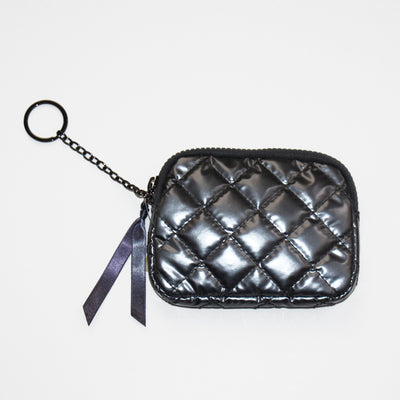 Diamond Key Chain Wallet Glossy Black