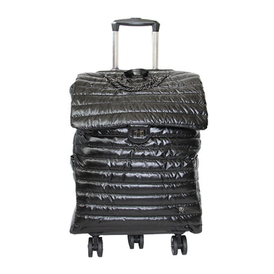 Jet Setter Roller Bag Patricia Puffer Glossy Black