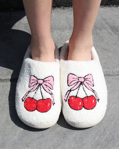 Bow-Tastic Christa Cozy Slippers Cherry Blossom