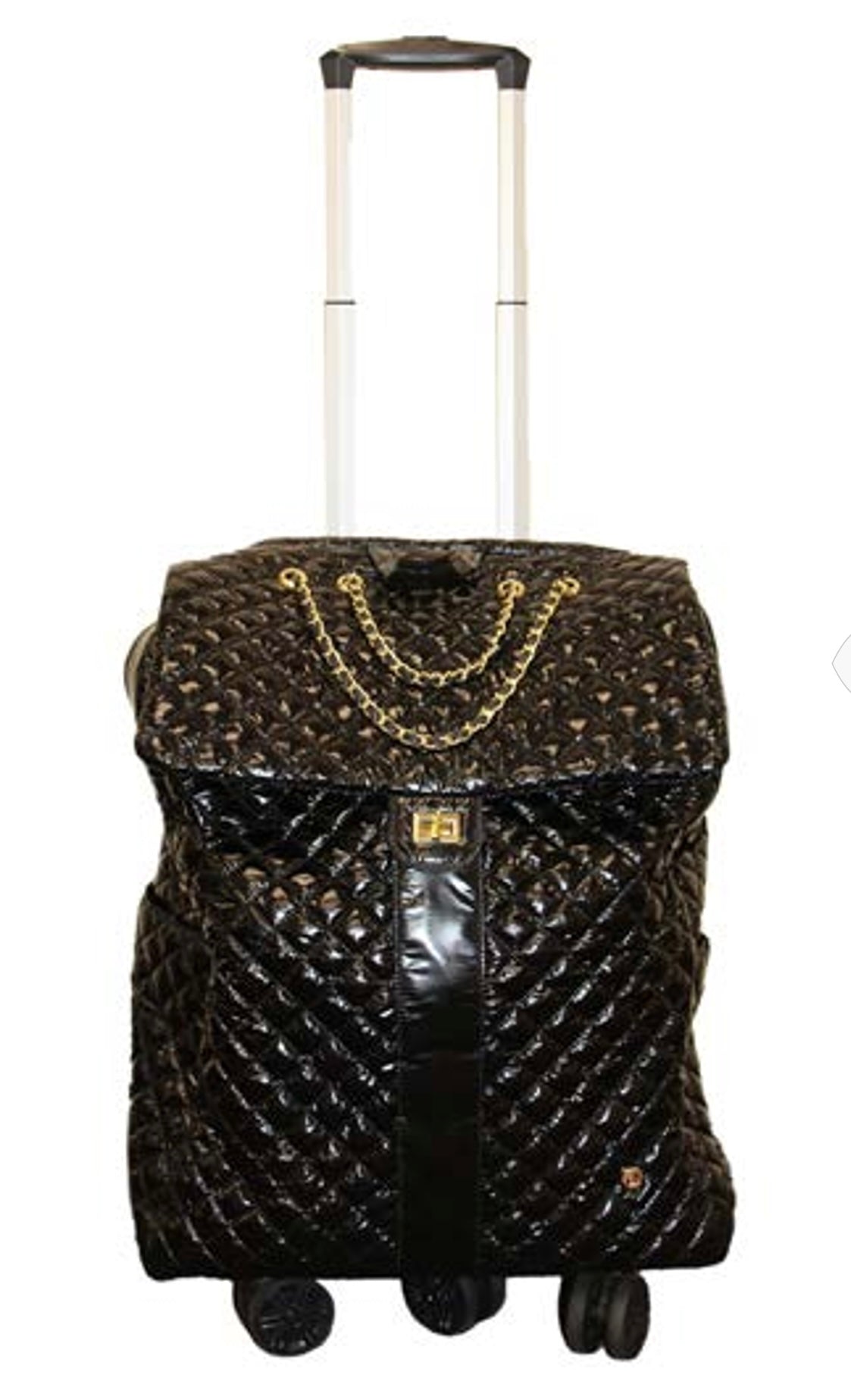 Jet Setter Roller Bag Debra Diamond Quilted Black 3/1 ship date