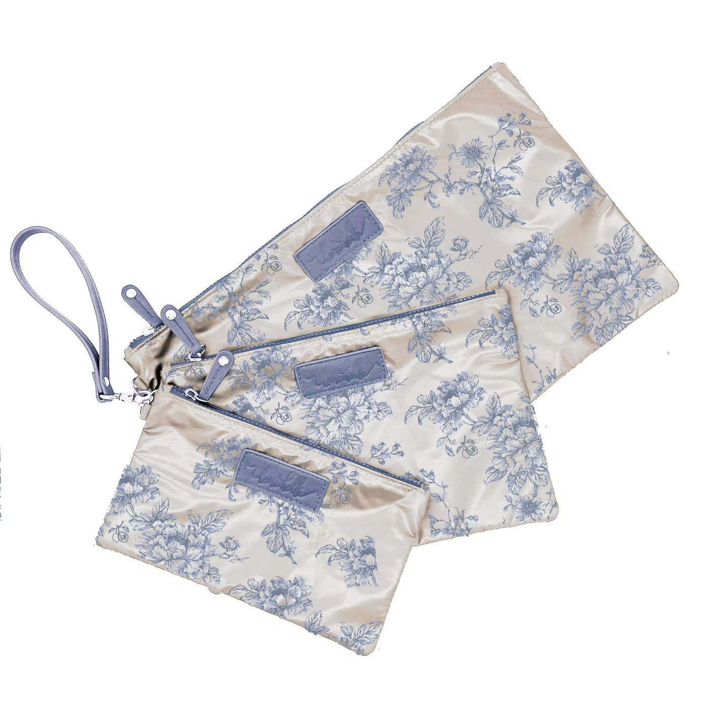 Carly Trio Wristlet Cosmetic Bags Floral