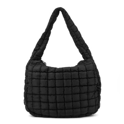 Carmella Puffquilt Shoulder Bag Ebony