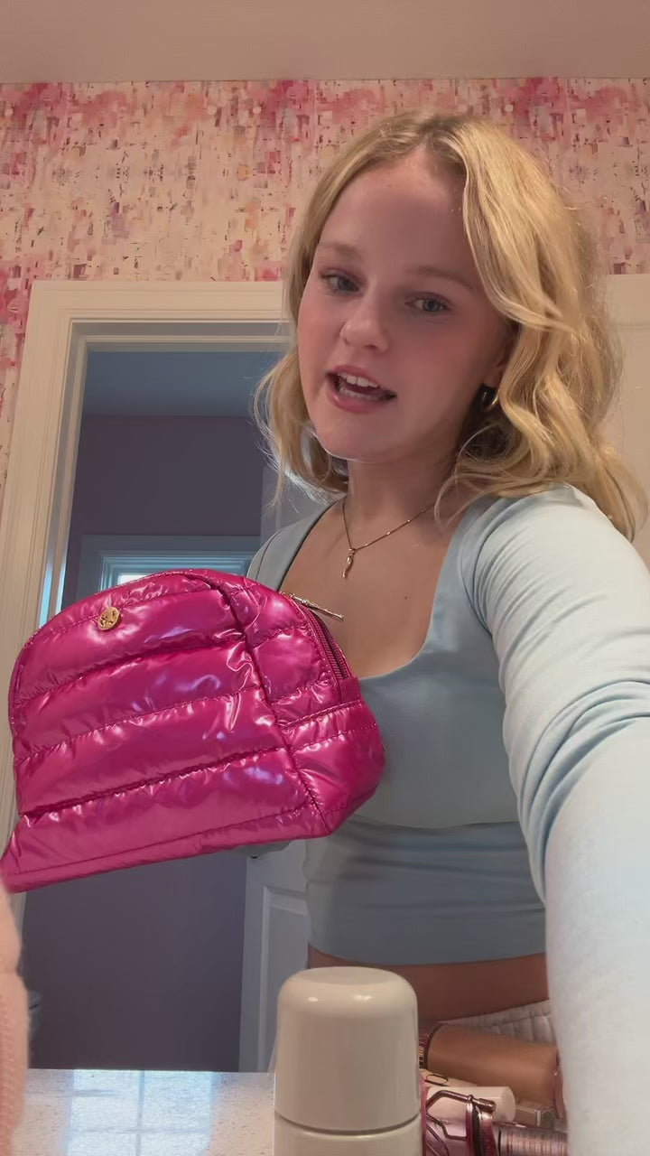 Irene Cosmetic Puffer Bag Fuchsia Girl