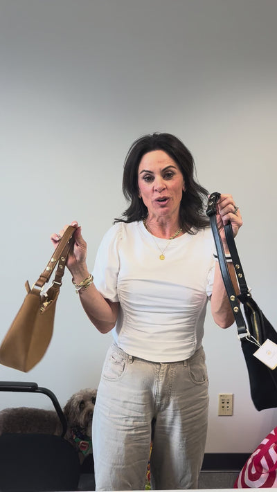 Julia Suede Shoulder Bag Chestnut