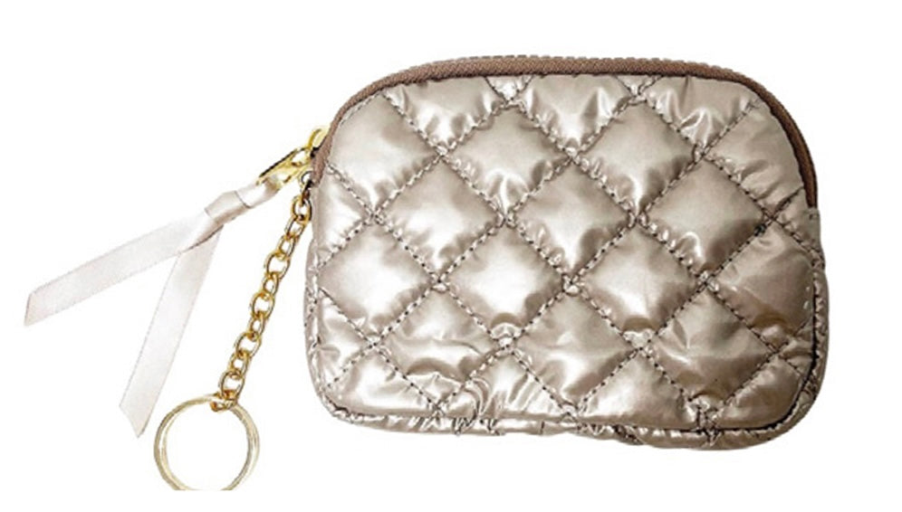 Diamond Key Chain Wallet Champagne